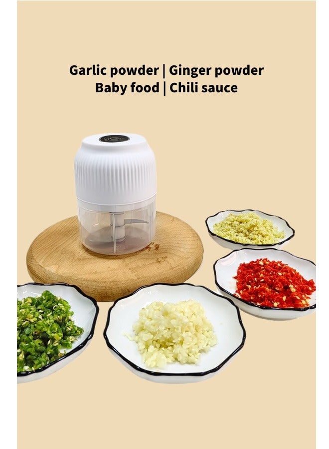 Electric Garlic Chopper, 250mL Rechargeable Mini Food Processor – Compact and Powerful for Garlic, Vegetables, and Nuts, Easy to Use, Portable, and Perfect for Quick Food Prep  - Image 2