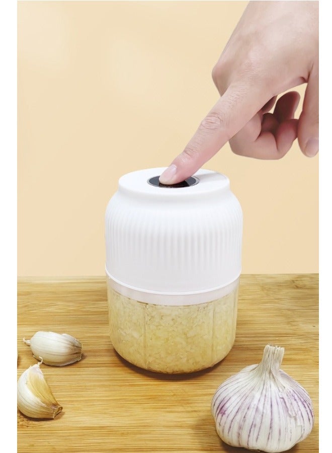 Electric Garlic Chopper, 250mL Rechargeable Mini Food Processor – Compact and Powerful for Garlic, Vegetables, and Nuts, Easy to Use, Portable, and Perfect for Quick Food Prep  - Image 1