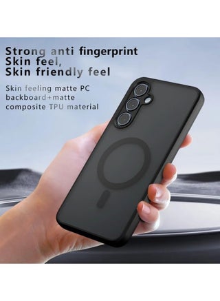 Magnetic Case Compatible with Samsung Galaxy A   55 5G, Frosted Matte PC Four-corner Airbag TPU Shockproof Bumper Anti-Drop Cover for Samsung Galaxy A 55 - view 5