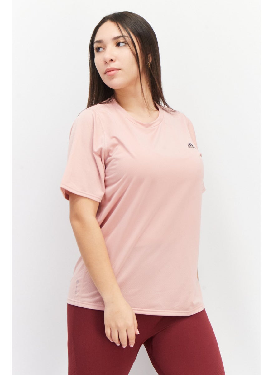 Adidas - Women Sportswear Fit Short Sleeve Running T shirt, Peach - Image 1
