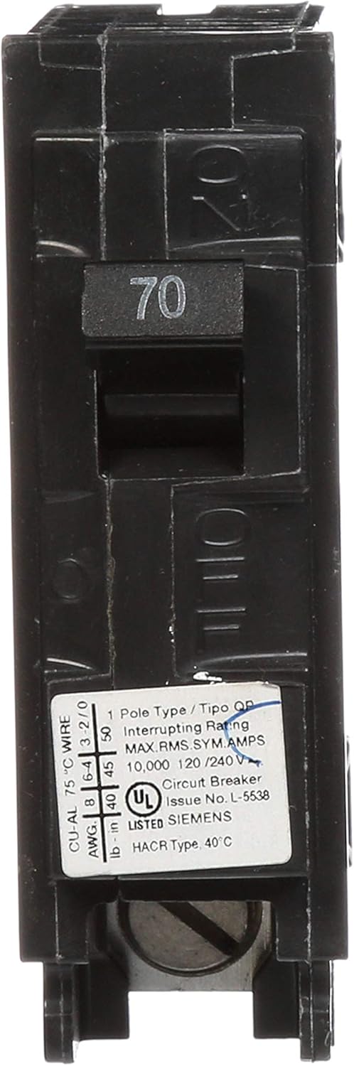SIEMENS Siemens Q170 70Amp 1 Pole 120Volt 10Kaic Circuit Breaker  - Image 2