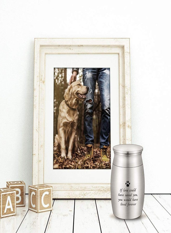 abooxiu 3 Inches Small Keepsake Urn for Pet Dog Ashes Aluminum Mini Cremation Urns for Dog Cat Memorial Ashes Urn for Sharing Fur Friend Ashes-If Love Could Have Saved You - Image 4