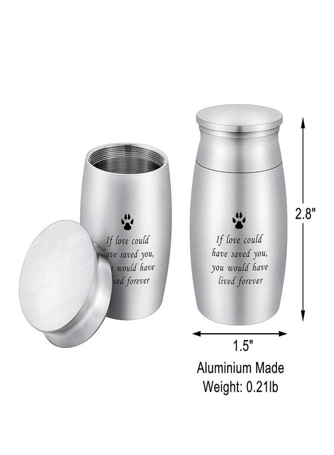 abooxiu 3 Inches Small Keepsake Urn for Pet Dog Ashes Aluminum Mini Cremation Urns for Dog Cat Memorial Ashes Urn for Sharing Fur Friend Ashes-If Love Could Have Saved You - Image 2