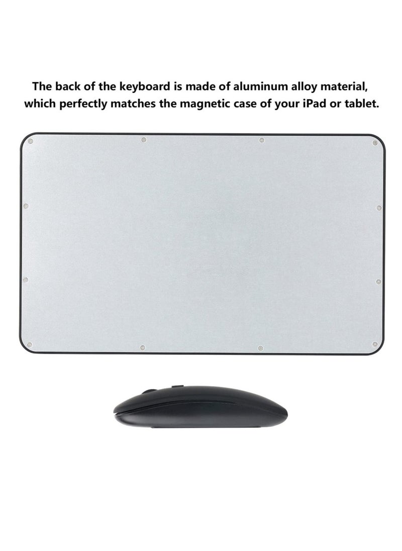 ELTRAZONE Rechargeable Bluetooth Keyboard and Mouse Combo Ultra-Slim Portable Compact Wireless Mouse Keyboard Set for Android Windows Tablet Cell Phone iPhone iPad Pro Air Mini, - Image 4