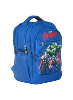 Kuber Industries Kuber Industries Marvel Avengers School Bag for Kids|Stylish Backpacks for Kids|Rexine Waterproof Shoulder Straps Bag (Blue)  - Image 2
