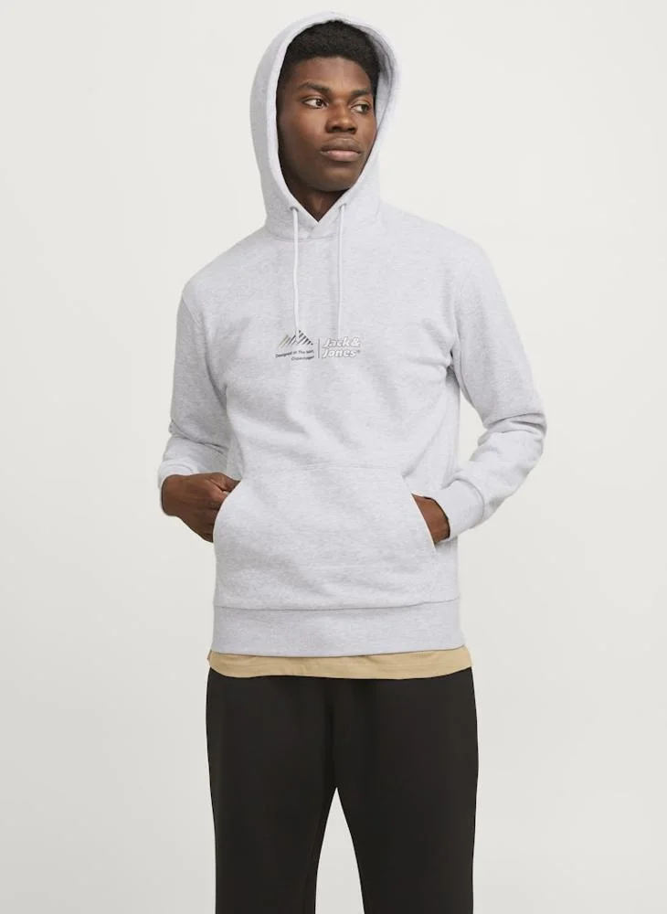 جاك اند جونز Logo Graphic Hoodie