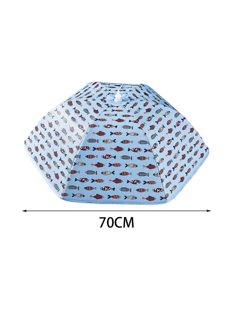 70cm Blue Waterproof And Oil-Proof Model, Food Cover Tent Umbrella, Mesh Food Cover Can Prevent Flies, Bugs, Mosquitoes - Image 2