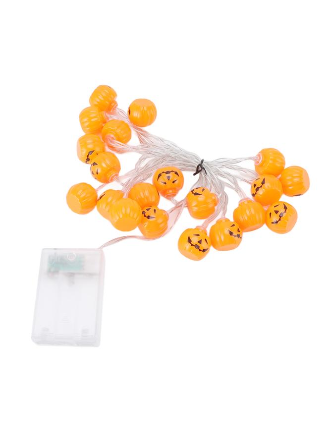 xozgdovg Pumpkin String Lights 20 LEDs 2 Modes Steady Flashing  String Lights for Home Stairs Railings Garden  - Image 2