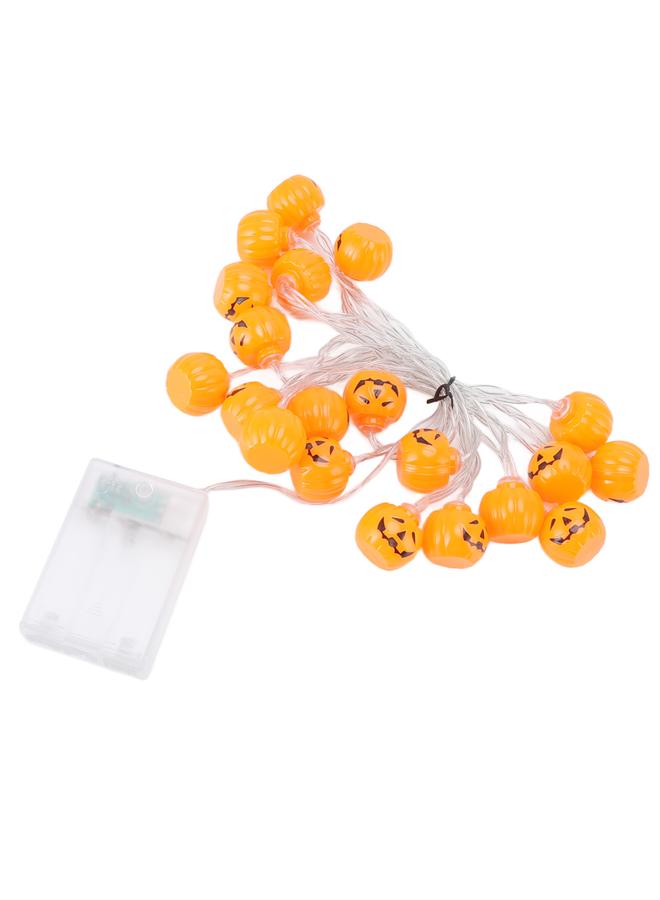 xozgdovg Pumpkin String Lights 20 LEDs 2 Modes Steady Flashing  String Lights for Home Stairs Railings Garden  - Image 1
