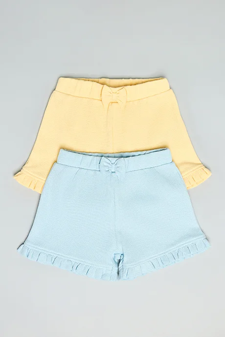 أر أند بي 2 Pack Solid Shorts with Elastic Waist