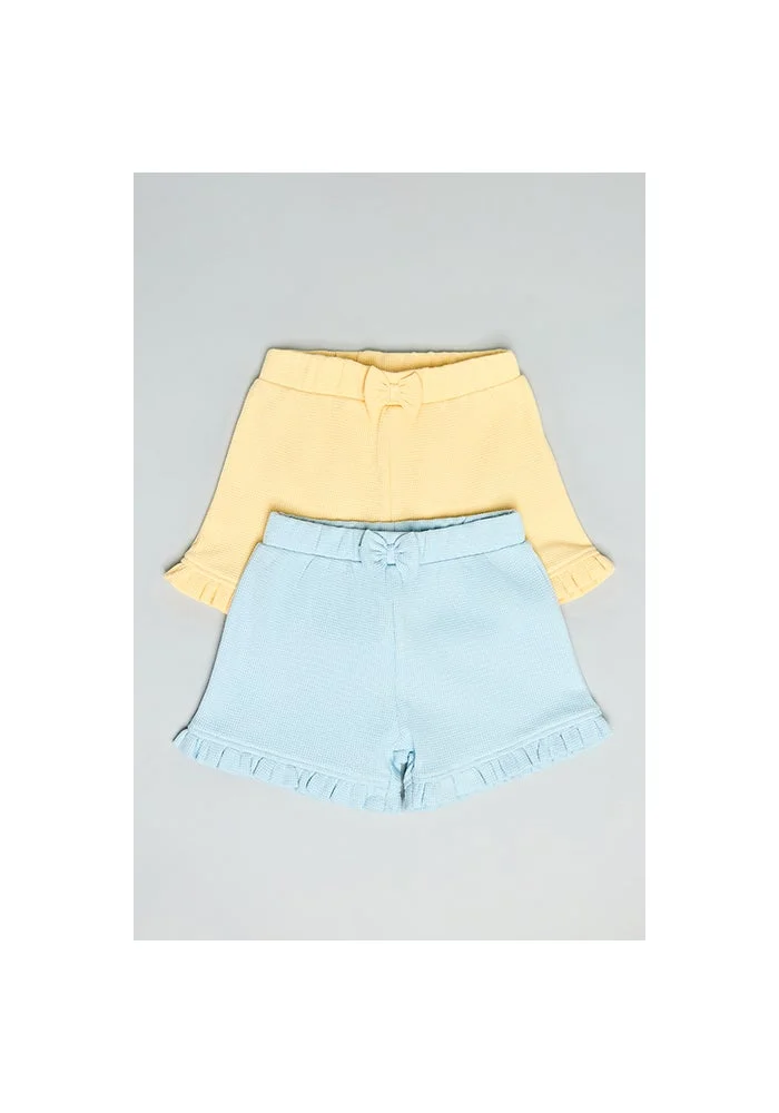 أر أند بي 2 Pack Solid Shorts with Elastic Waist