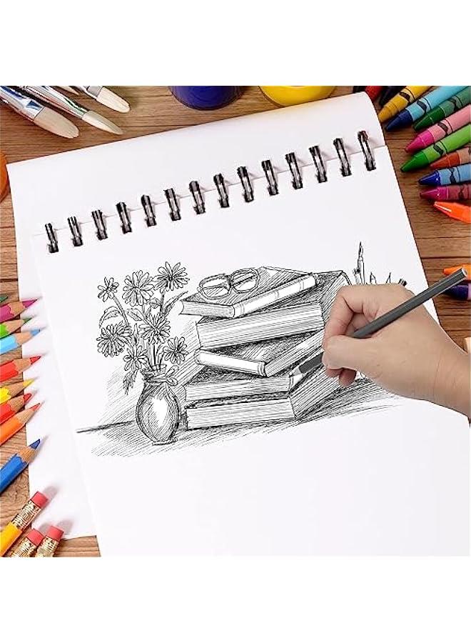 FYLX of 2 A5 Sketchbook Drawing Pads with 60 s Spiral Bound Kraft Cover Hardback Art Book - Image 5