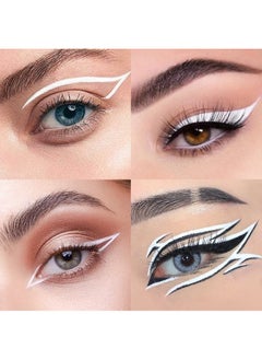 Music Flower Music Flower Eyeliner Pen,Colored Matte Liquid Eyeliner Waterproof Smudge Resistant with Precise Tip (White)  - Image 5