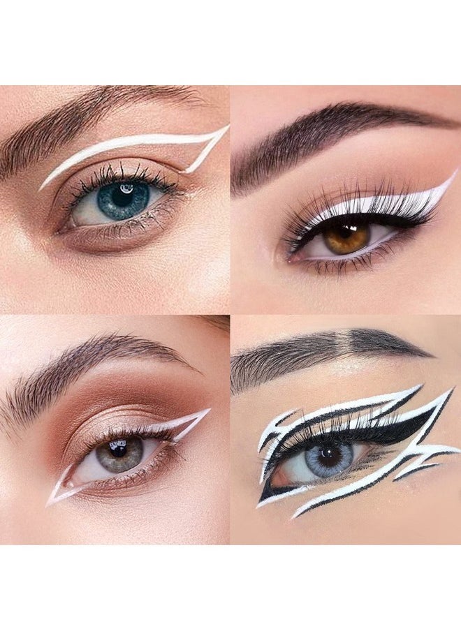 Music Flower - Music Flower Eyeliner Pen,Colored Matte Liquid Eyeliner Waterproof Smudge Resistant with Precise Tip (White) - Image 1