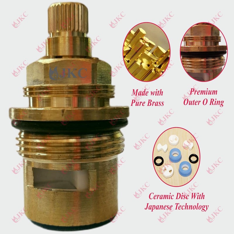 JKC Jaguar Tap Spindle for Water tap Spares and Accessories Parts for Jaquar Type Tap Florentine Type Left Right for Double Lever Basin Mixer - Image 5