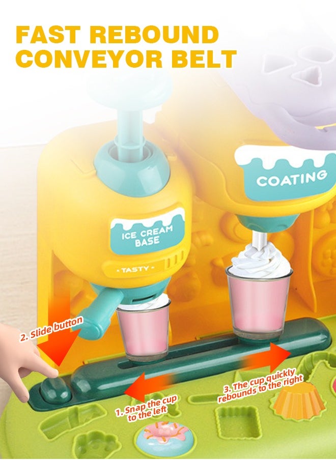 Soft Touch - Playdough for Kids 23 PCS DIY Color Dough Set Children Air Dry Clay Kit Ice Cream Maker Machine Color Dough Set with 8 Cans Dough Birthday Party Gift for 3 4 5 6 7 8 Year Old Girls Boys Kids and Toddlers - Image 1