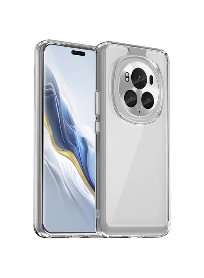 General Compatible with Honor Magic 6 Pro 5G Case, No Yellowing Military Grade Drop Protection Thin Flexible Silicone TPU Shockproof Protective Slim Fit Phone Cover  - Image 1