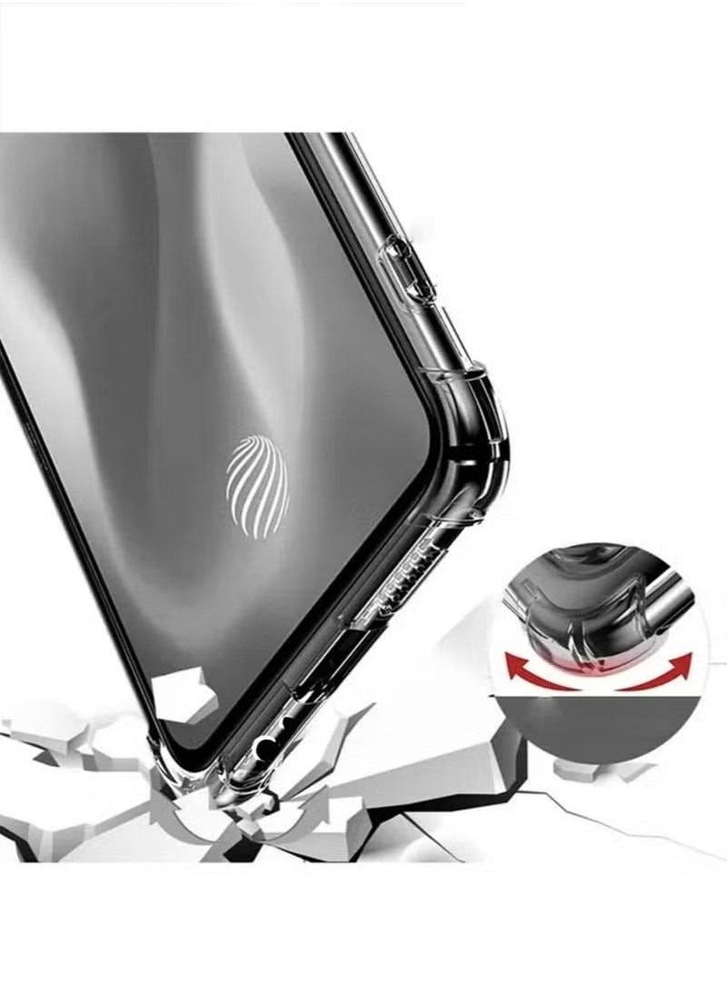 Case for TECNO Pova 4 Clear Transparent Case Soft Flexible Silicone TPU Back Cover Shockproof Case with Reinforced Bumper Corner for TECNO Pova 4