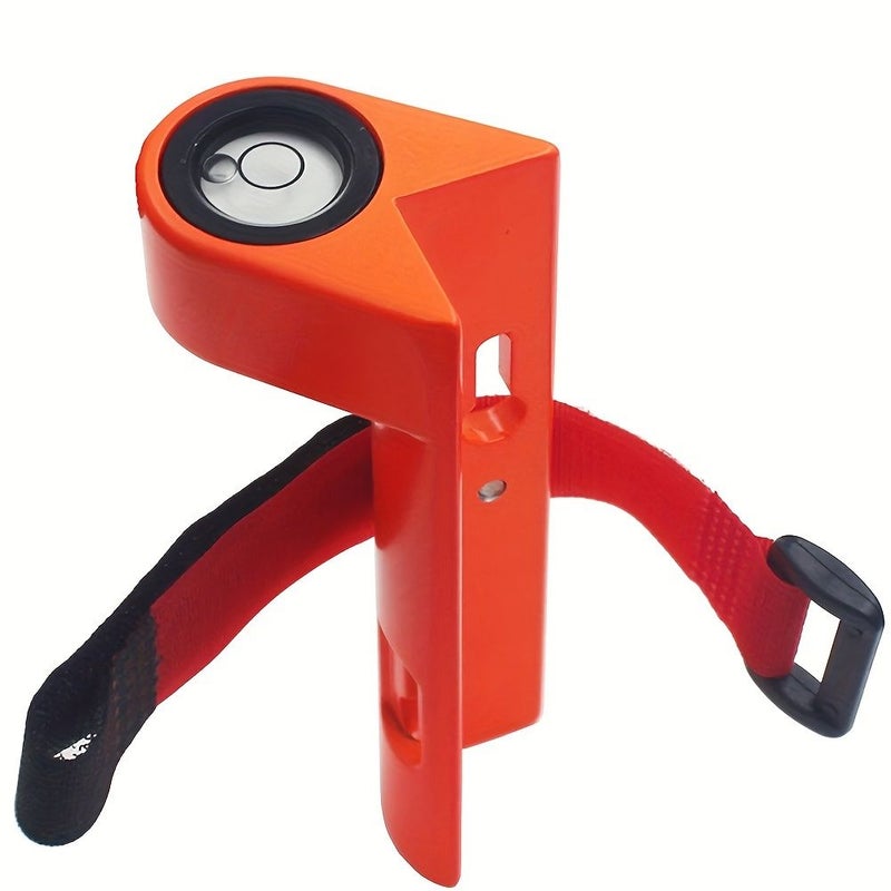 Orange Portable Right Angle Level Precision Bubble Vial Aluminum Construction Test Tool - Image 2