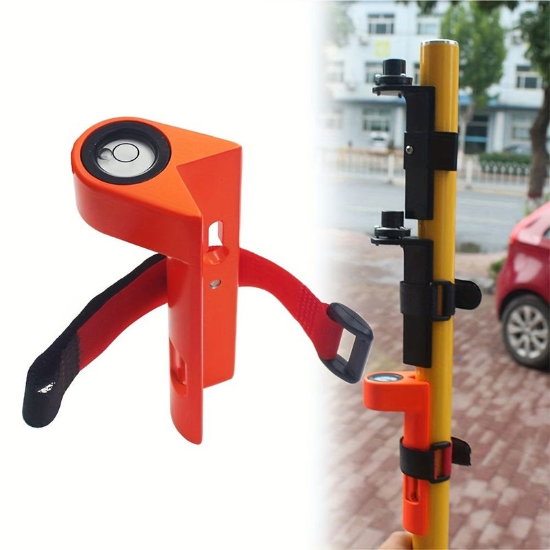 Orange Portable Right Angle Level Precision Bubble Vial Aluminum Construction Test Tool - Image 1