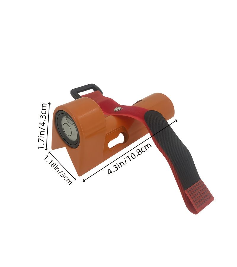 Orange Portable Right Angle Level Precision Bubble Vial Aluminum Construction Test Tool - Image 4