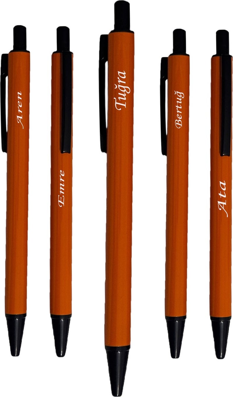 Tusah Metal Ballpoint Pen Set of 5 Personalized  - Image 1