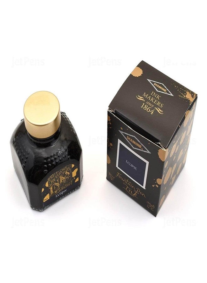 Diamine Fountain Pen Ink - 80 ml - Eclipse Black - Image 3