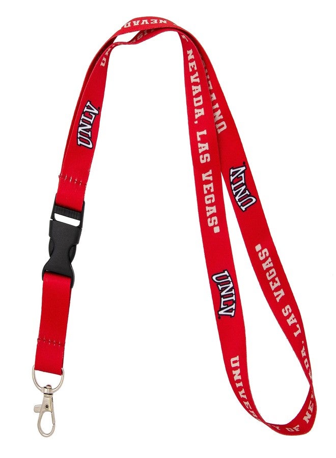 Desert Cactus University of Nevada Las Vegas Lanyard UNLV Rebels Car Keys ID Badge Holder Keychain Detachable Breakaway Snap Buckle (Red) - Image 1