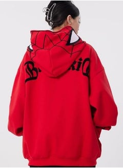 NIBEMINENT Autumn and winter American Y2K retro niche design Spider-Man hooded sweatshirt zipper cardigan national style high street loose jacket  - Image 4