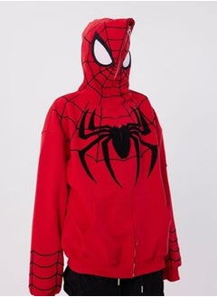 NIBEMINENT Autumn and winter American Y2K retro niche design Spider-Man hooded sweatshirt zipper cardigan national style high street loose jacket  - Image 5