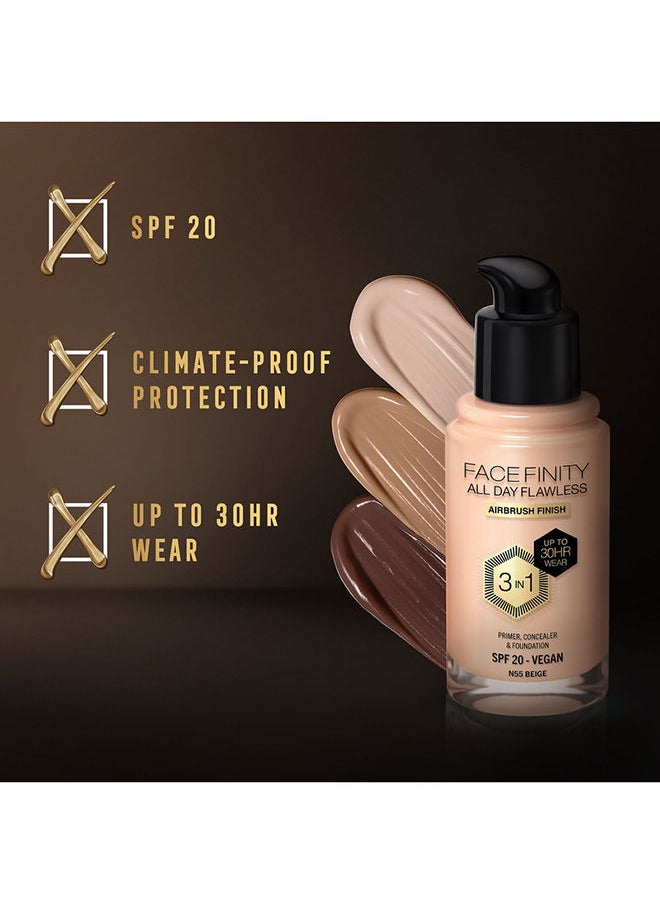 Max Factor - Facefinity All Day Flawless Foundation - N55 Beige - Image 1