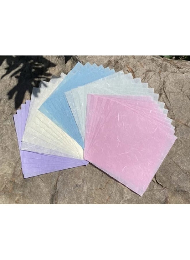 RATREE 888 50 Sheets 6 x 6 Inches Square Origami Paper Arts Folding Craft, Decoration Paper, Square Folding Paper for DIY Crafts, Wedding Thin Mulberry Paper Sheets (Pastel Color) - Image 1