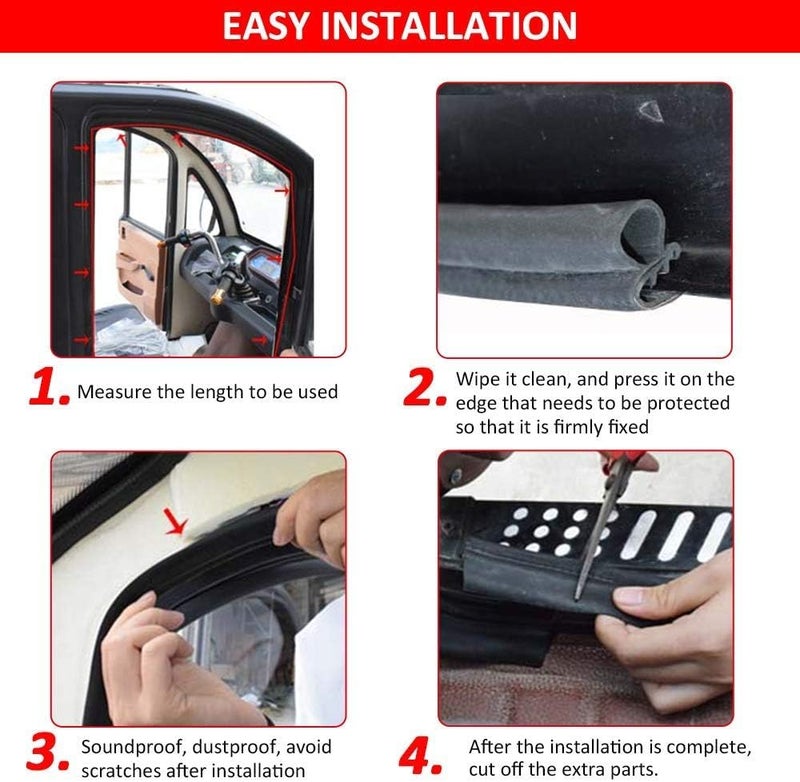 DGSL Automotive Door Rubber Seal Trim Strip - 50Ft - Image 5