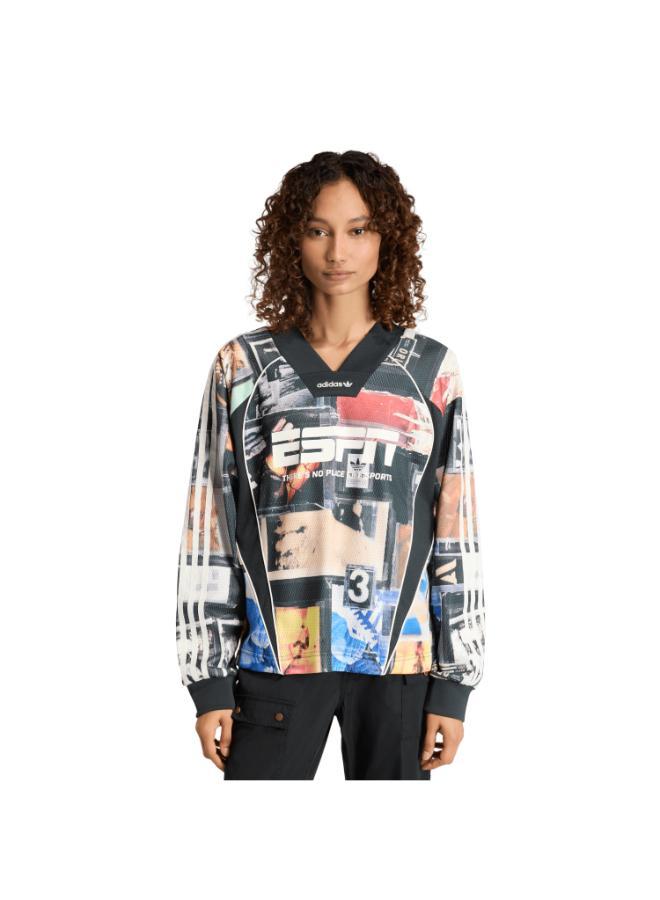 اديداس اوريجينالز كنزة رياضية شبكية MESH GFX JERSEY LS - Image 1