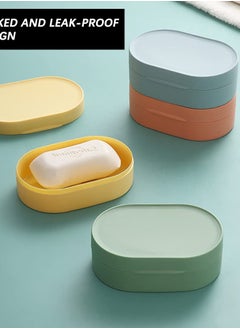 Excefore 4 Pcs Travel Soap Box Holder Case Container, Portable Leak Proof Soap Dish with Lid - Perfect for Shower, Bathroom, Kitchen, Camping, Gym (2 Small + 2 Large)  - Image 4