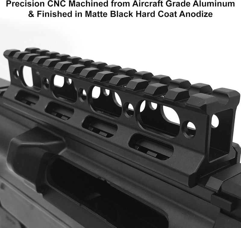 UTG Super Slim Picatinny Riser Mount, 1" Height, 13 Slots , Black - Image 4