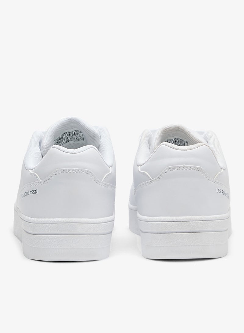U.S. Polo Assn. Men's Classic White Sneakers - All-White Low-Top Design Shoes, Comfortable Casual Shoes for Everyday Wear - Image 4