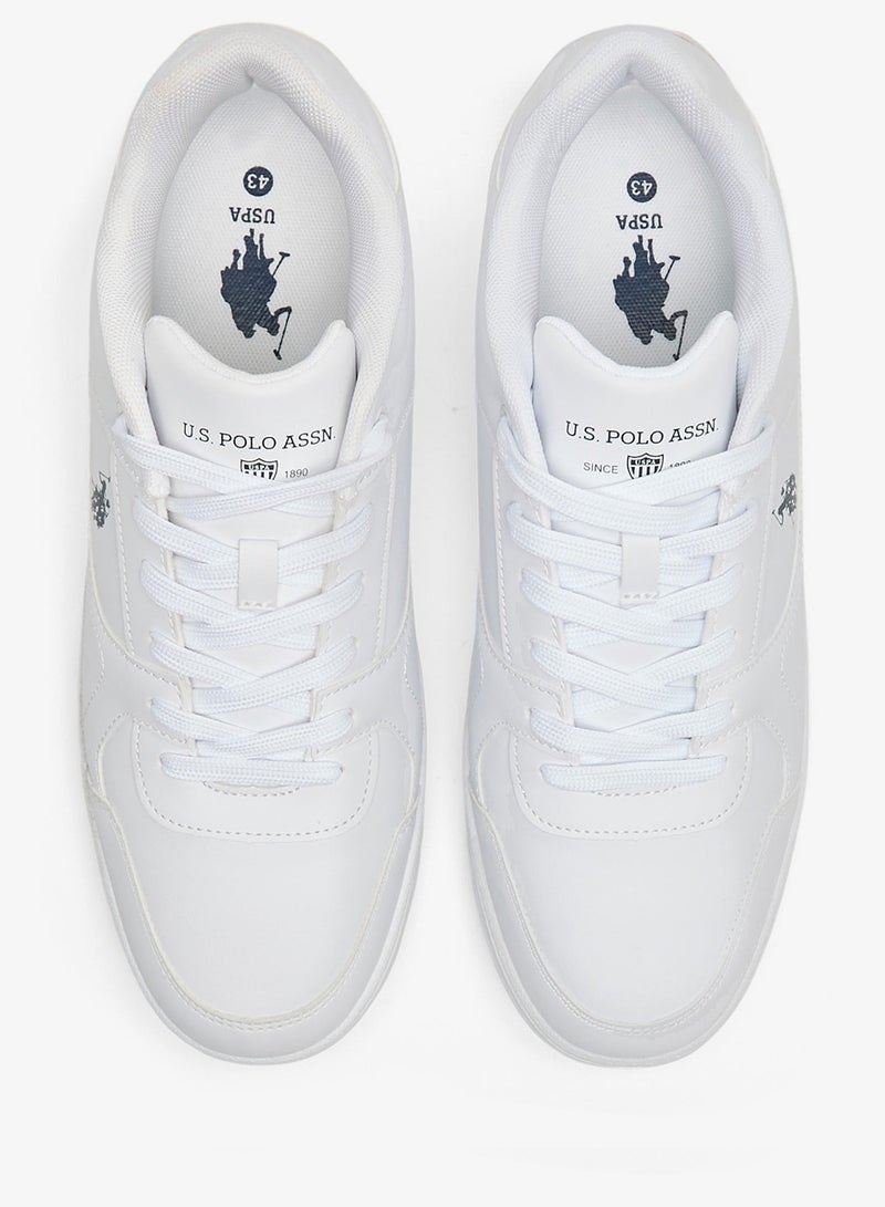 U.S. Polo Assn. Men's Classic White Sneakers - All-White Low-Top Design Shoes, Comfortable Casual Shoes for Everyday Wear - Image 5