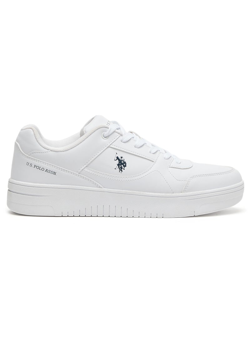 U.S. Polo Assn. - أحذية رياضية بيضاء كلاسيكية للرجال - تصميم منخفض بالكامل وباللون الأبيض، أحذية مريحة Casual للاستخدام اليومي - Image 1