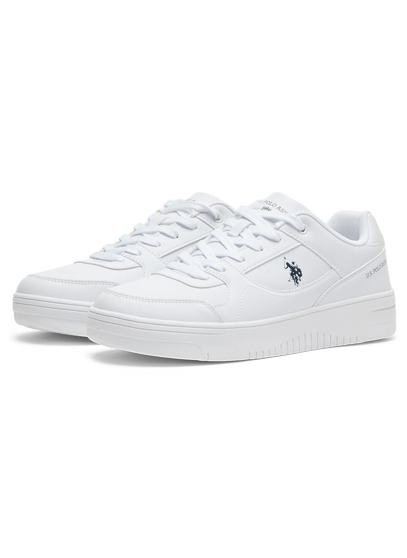 U.S. Polo Assn. - أحذية رياضية بيضاء كلاسيكية للرجال - تصميم منخفض بالكامل وباللون الأبيض، أحذية مريحة Casual للاستخدام اليومي - Image 1