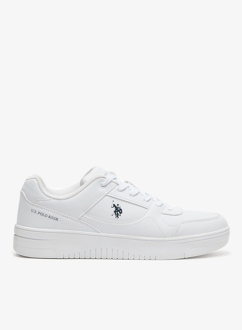 U.S. Polo Assn. Men's Classic White Sneakers - All-White Low-Top Design Shoes, Comfortable Casual Shoes for Everyday Wear - Image 2