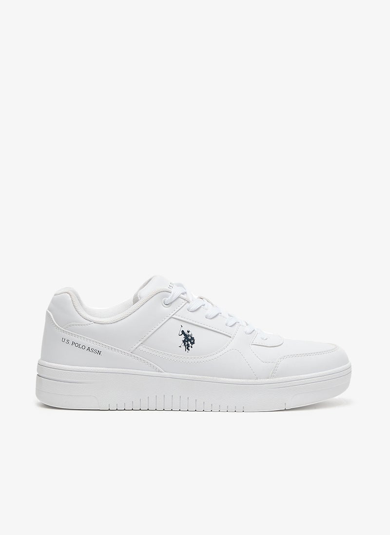 U.S. Polo Assn. Men's Classic White Sneakers - All-White Low-Top Design Shoes, Comfortable Casual Shoes for Everyday Wear - Image 1