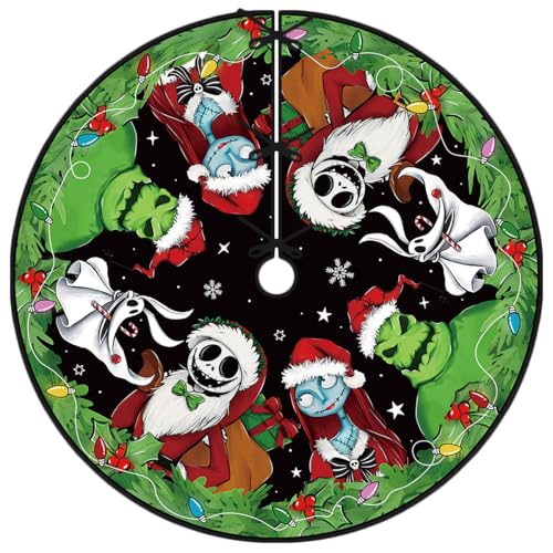 Yarcooly Christmas Tree Skirt 48 Inch Tree Collar Holiday New Year Winter Xmas Tree Decor Christmas Decorations for Home Party - Image 1