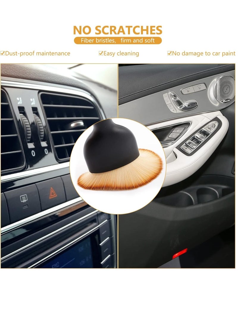 Car Interior Cleaning Tool Brush with Cover, Car Detailing Brushes, Auto Interior Soft Hair Removal Brush, Car Brush, Car Cleaning Brush, Car Interior Cleaning Tool Brush, Scratch Free 2Pcs - Image 4