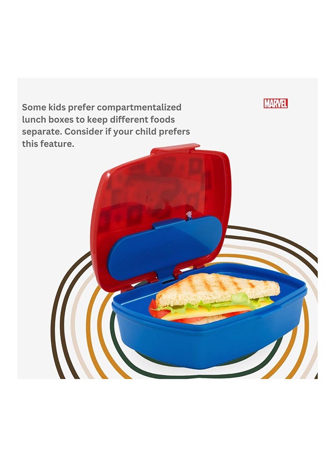 MARVEL Stor Funny Lunch Box Withcutlery Spiderman Arachnid Grid - Image 5