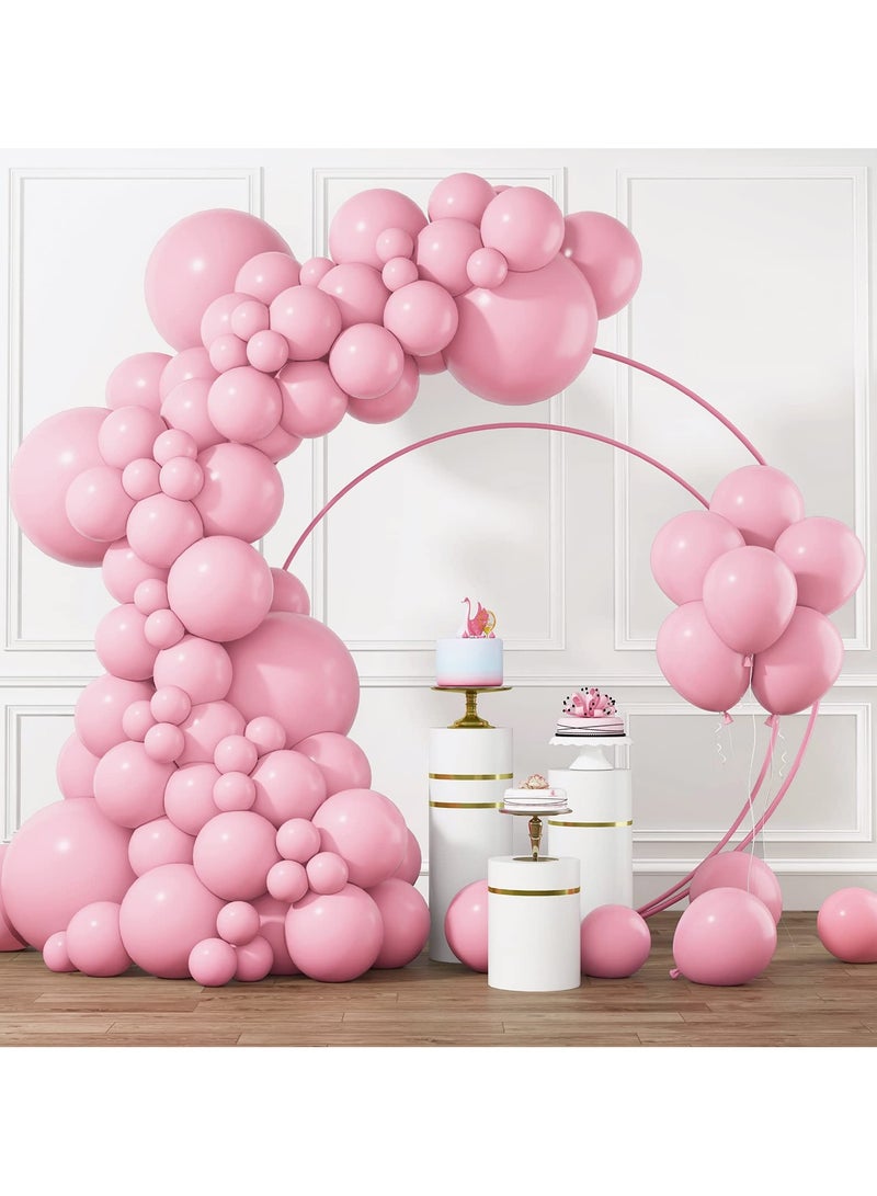 Pastel Pink Balloons Different Sizes 105pcs 5/10/12/18 Inch for Garland Arch, Pink Latex Balloons for Birthday, Wedding Baby Shower Gender Reveal Anniversary Pink Party Decorations - Image 1