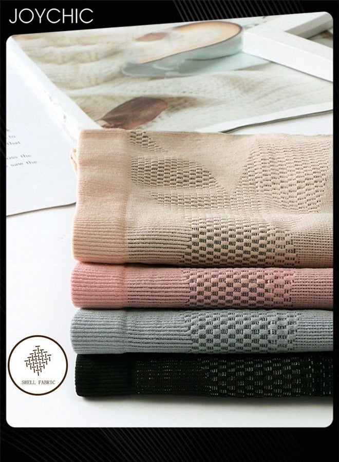 Joychic شورت نسائي عالي الخصر مضغوط من 4 قطع، صيفي مضاد للضوء - Image 3