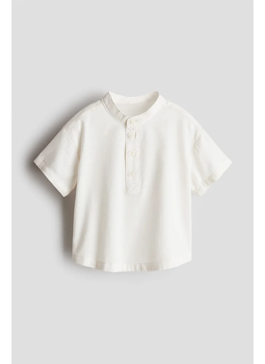 اتش اند ام Cotton Grandad Shirt