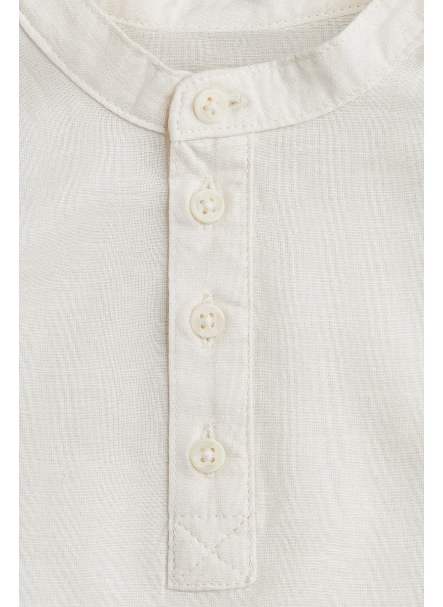 اتش اند ام Cotton Grandad Shirt
