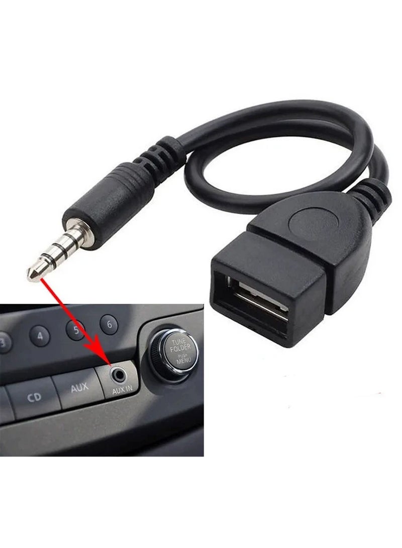 كابل USB إلى 3.5 مم للصوت، كابل محول OTG لتوصيل صوت السيارة والهواتف الذكية والأجهزة اللوحية - Image 1